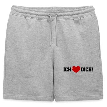Je t’aime, mon cœur - Short de survêtement homme premium - gris chiné - Devant - AI Model Male 178 light (178cm)