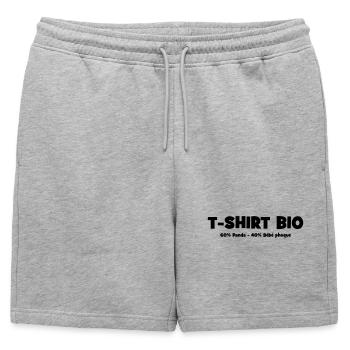 Bio Parodie Conservation Animale - Short de survêtement homme premium - gris chiné - Devant - AI Model Male 178 light (178cm)
