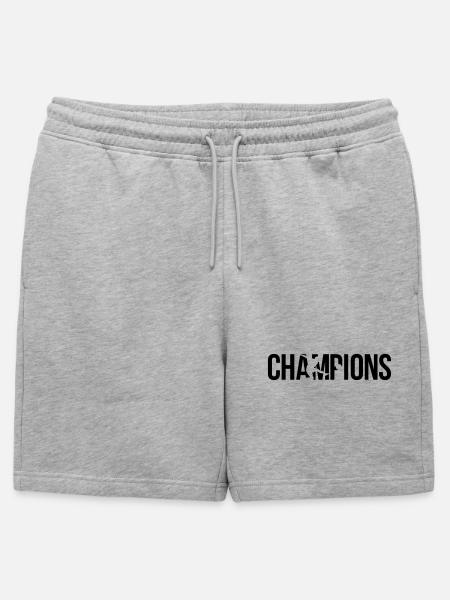 champions - Short de survêtement homme premium - gris chiné