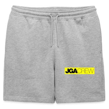 JGA Emblem / Logo - Männer Premium Organic Sweatshorts - Grau meliert - Vorne - AI Model Male 178 light (178cm)