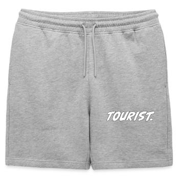 Touriste ! – Drôle de dicton de voyage - Short de survêtement homme premium - gris chiné - Devant - AI Model Male 178 light (178cm)