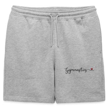 Gymnastique - Short de survêtement homme premium - gris chiné - Devant - AI Model Male 178 light (178cm)