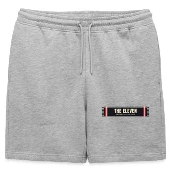 The Eleven — Supporter Scarf Design - Mens' Premium Organic Sweatshorts - heather grey - Front - AI Model Male 178 light (178cm)