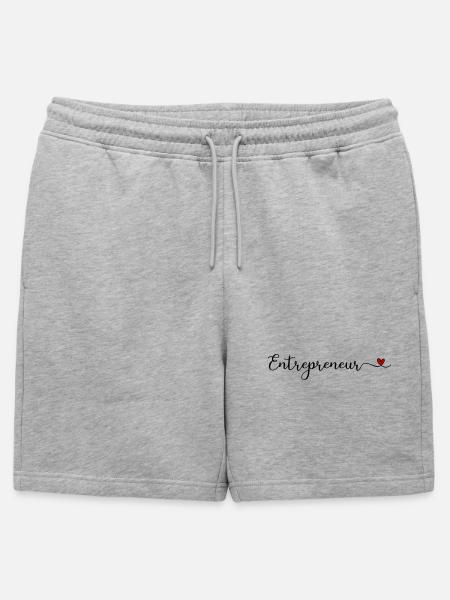 entrepreneur - Short de survêtement homme premium - gris chiné
