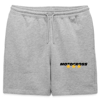 Motocross - Short de survêtement homme premium - gris chiné - Devant - AI Model Male 178 light (178cm)