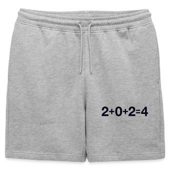 2024 - Short de survêtement homme premium - gris chiné - Devant - AI Model Male 178 light (178cm)