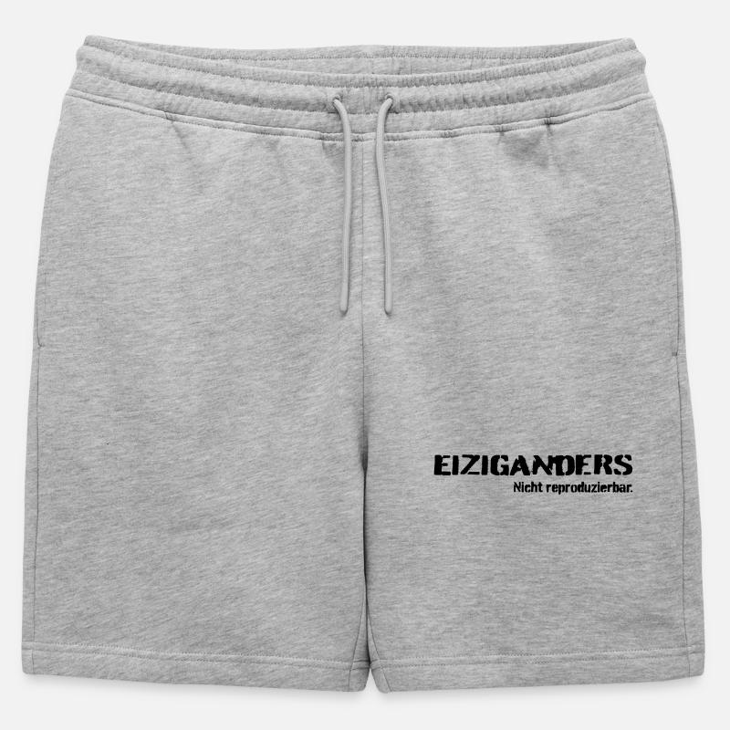 Einziganders - Männer Premium Organic Sweatshorts - Grau meliert