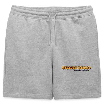 Parce que je le dis-le – classique de la parentalité - Short de survêtement homme premium - gris chiné - Devant - AI Model Male 178 light (178cm)