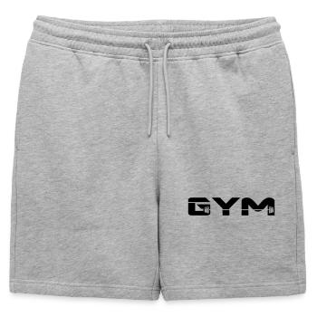 gym musculation - Short de survêtement homme premium - gris chiné - Devant - AI Model Male 178 light (178cm)