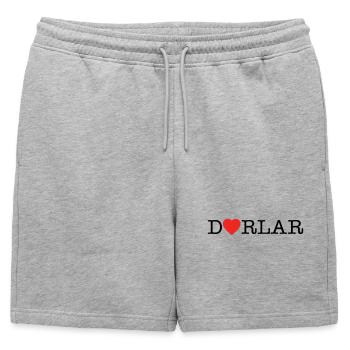 Dorlar - Short de survêtement homme premium - gris chiné - Devant - AI Model Male 178 light (178cm)