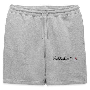 Sabbatical cute Typography with a Heart - Mens' Premium Organic Sweatshorts - heather grey - Front - AI Model Male 178 light (178cm)