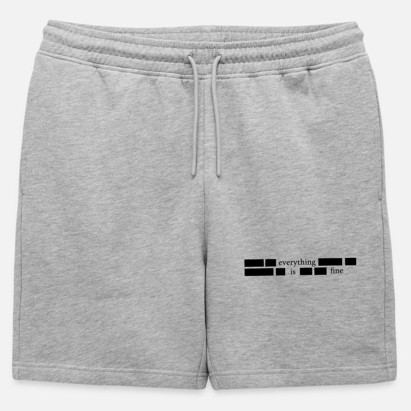 Everything is fine - Männer Premium Organic Sweatshorts - Grau meliert