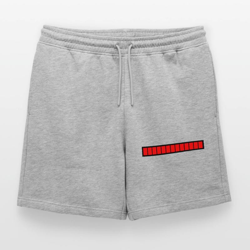 Rectangle loading bar Black Red (100%) Mens' Premium Organic Sweatshorts