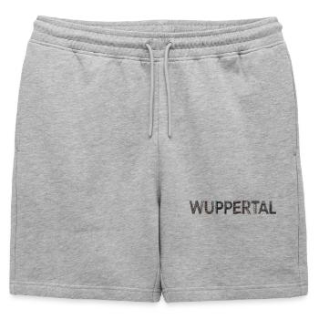 WUPPERTAL – Industrial Architectural Typography - Mens' Premium Organic Sweatshorts - heather grey - Front - AI Model Male 178 light (178cm)