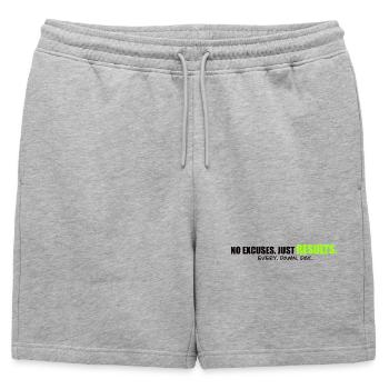 PAS EXCUSES - Chemise de mentalité de performance - Short de survêtement homme premium - gris chiné - Devant - AI Model Male 178 light (178cm)