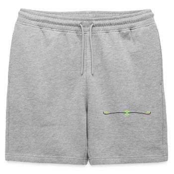 Vigne fleurie - Short de survêtement homme premium - gris chiné - Devant - AI Model Male 178 light (178cm)