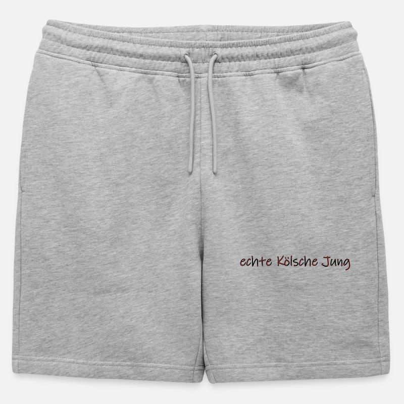 echte Kölsche Jung - Männer Premium Organic Sweatshorts - Grau meliert