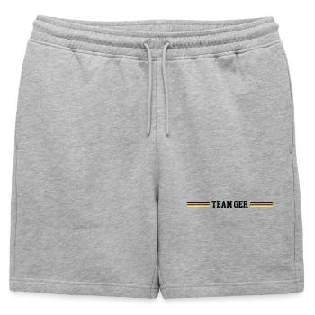 Équipe Allemagne - Short de survêtement homme premium - gris chiné - Devant - AI Model Male 178 light (178cm)