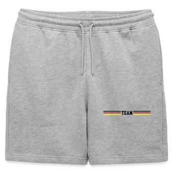 Ligne Team Germany - Short de survêtement homme premium - gris chiné - Devant - AI Model Male 178 light (178cm)