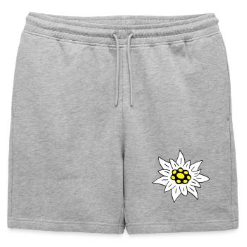 Edelweiss - Short de survêtement homme premium - gris chiné - Devant - AI Model Male 178 light (178cm)