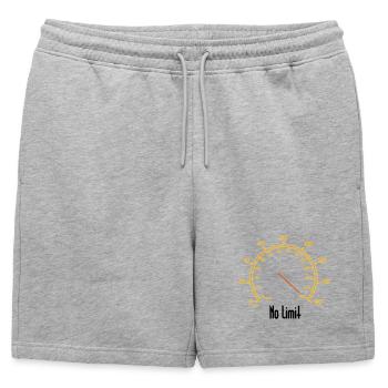 Compteur de vitesse, sans limite - Short de survêtement homme premium - gris chiné - Devant - AI Model Male 178 light (178cm)
