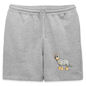 Drôle Bouvier Australien - Australian Cattle Dog - Short de survêtement homme premium - gris chiné - Devant - AI Model Male 178 light (178cm)