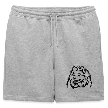 Pointed head - Mens' Premium Organic Sweatshorts - heather grey - Front - AI Model Male 178 light (178cm)
