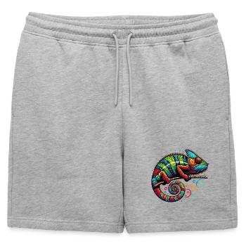 Caméléon - Short de survêtement homme premium - gris chiné - Devant - AI Model Male 178 light (178cm)