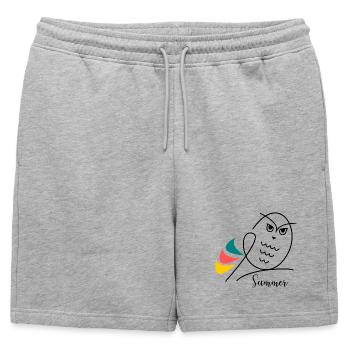 HOLIDAY. HAPPY HOLIDAYS. MISTRESS. MASTER. TEACHER - Mens' Premium Organic Sweatshorts - heather grey - Front - AI Model Male 178 light (178cm)