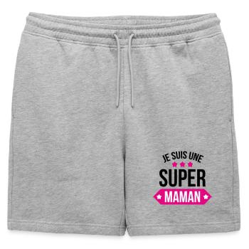 Je suis une super maman - Short de survêtement homme premium - gris chiné - Devant - AI Model Male 178 light (178cm)