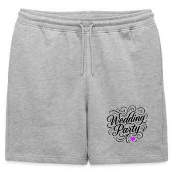 Fête de mariage Fête de mariage - Short de survêtement homme premium - gris chiné - Devant - AI Model Male 178 light (178cm)