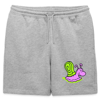 Escargot Slime Trail Mignon Mignon Heureux Cool - Short de survêtement homme premium - gris chiné - Devant - AI Model Male 178 light (178cm)