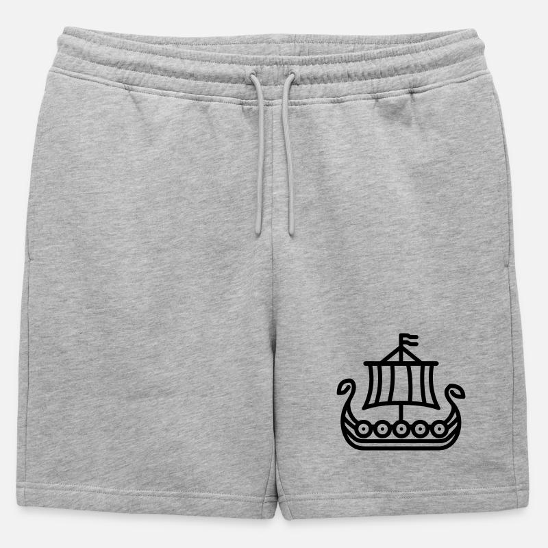 Wikinger - Männer Premium Organic Sweatshorts - Grau meliert