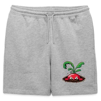 Radis curieux de la terre - Short de survêtement homme premium - gris chiné - Devant - AI Model Male 178 light (178cm)