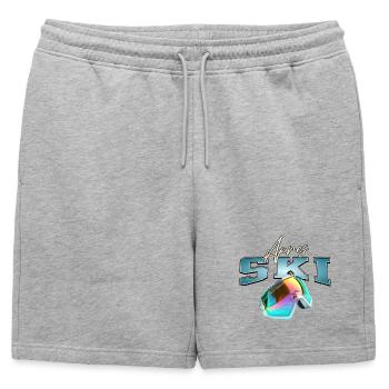 Après-ski - Short de survêtement homme premium - gris chiné - Devant - AI Model Male 178 light (178cm)