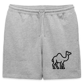 chameau - Short de survêtement homme premium - gris chiné - Devant - AI Model Male 178 light (178cm)