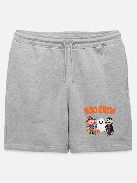 Boo Crew Halloween-Freunde - Männer Premium Organic Sweatshorts - Grau meliert