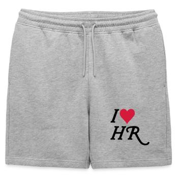 J'aime RH - Short de survêtement homme premium - gris chiné - Devant - AI Model Male 178 light (178cm)