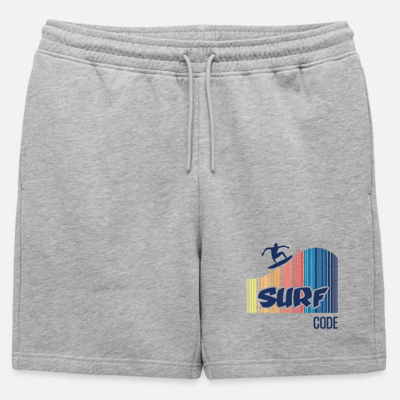 Surfcode - Männer Premium Organic Sweatshorts - Grau meliert