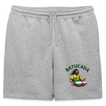 Batucada, joueur de batucada, percussion - Short de survêtement homme premium - gris chiné - Devant - AI Model Male 178 light (178cm)