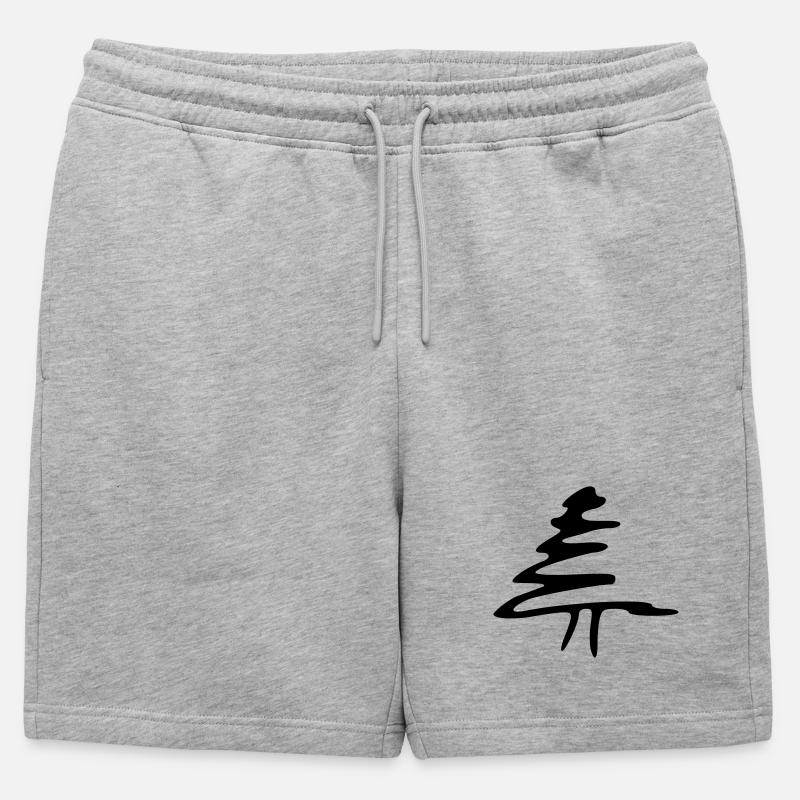 Baum - Männer Premium Organic Sweatshorts - Grau meliert