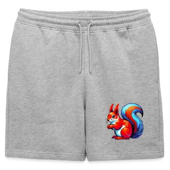 Écureuil - Short de survêtement homme premium - gris chiné - Devant - AI Model Male 178 light (178cm)