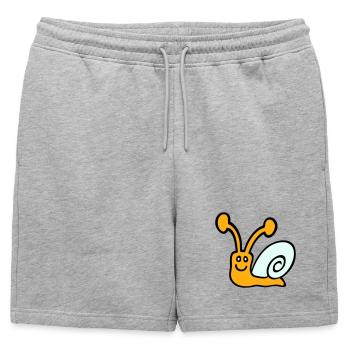 coquille d’escargot mignon mignon heureux cool - Short de survêtement homme premium - gris chiné - Devant - AI Model Male 178 light (178cm)