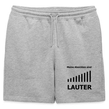 Lauter - Männer Premium Organic Sweatshorts - Grau meliert - Vorne - AI Model Male 178 light (178cm)