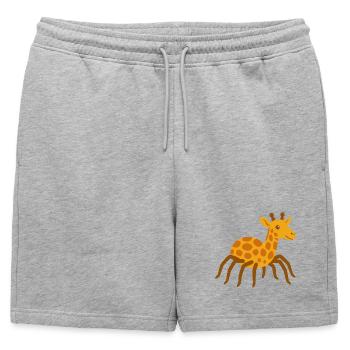 Cute Spider Giraffe - Mens' Premium Organic Sweatshorts - heather grey - Front - AI Model Male 178 light (178cm)
