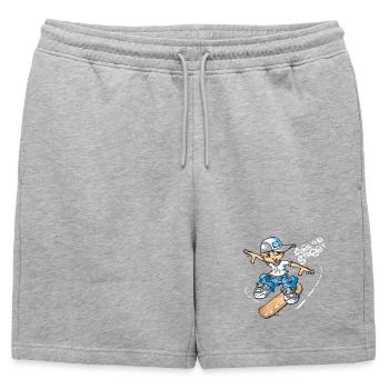 Garçon de patineur - Short de survêtement homme premium - gris chiné - Devant - AI Model Male 178 light (178cm)