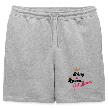 mariage - Short de survêtement homme premium - gris chiné - Devant - AI Model Male 178 light (178cm)
