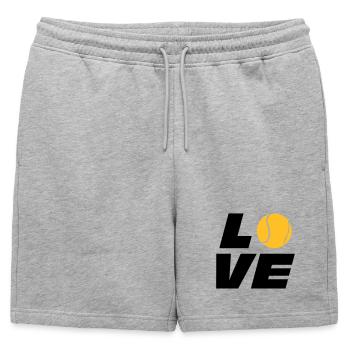 Tennis - Short de survêtement homme premium - gris chiné - Devant - AI Model Male 178 light (178cm)