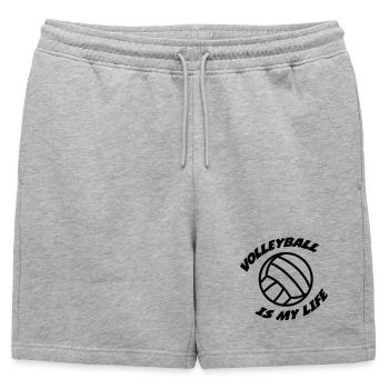 Volleyball IS MY LIFE - Short de survêtement homme premium - gris chiné - Devant - AI Model Male 178 light (178cm)