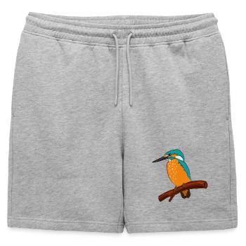 bird - Mens' Premium Organic Sweatshorts - heather grey - Front - AI Model Male 178 light (178cm)